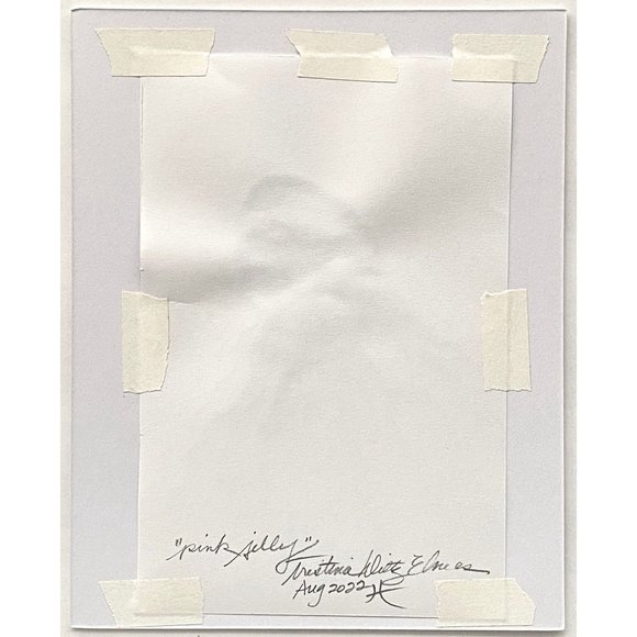 Pink Jelly - Original Wall Art Watercolor Painting Matted Frame Ready 8”x10” - Picture 6 of 6